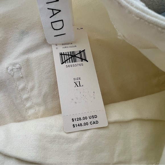 Anthropologie Amadi NWT Ivory Straight Leg Pant - Picture 8 of 12